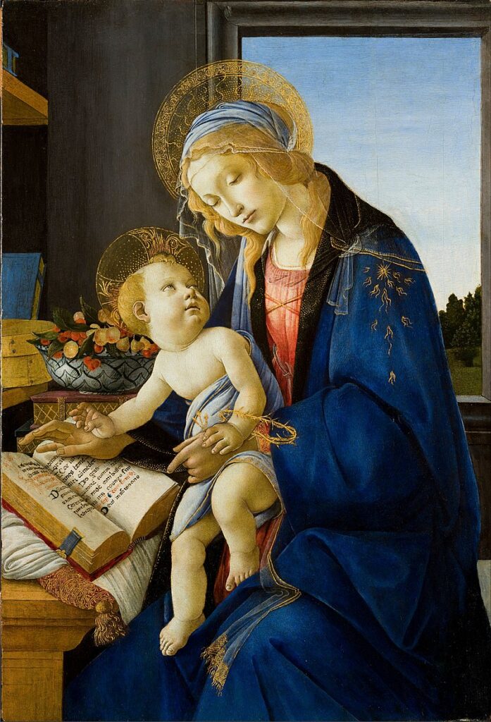 サンドロ・ボッティチェリ《書物の聖母》1482-1483年頃、ポルディ・ペッツォーリ美術館美術館、ミラノ