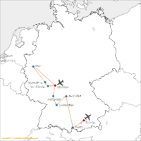 ドイツ旅行地図