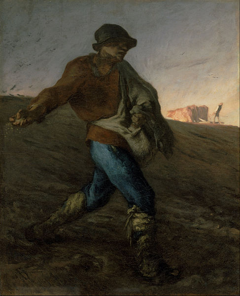 ジャン＝フランソワ・ミレー 《種まく人》1850年、ボストン美術館