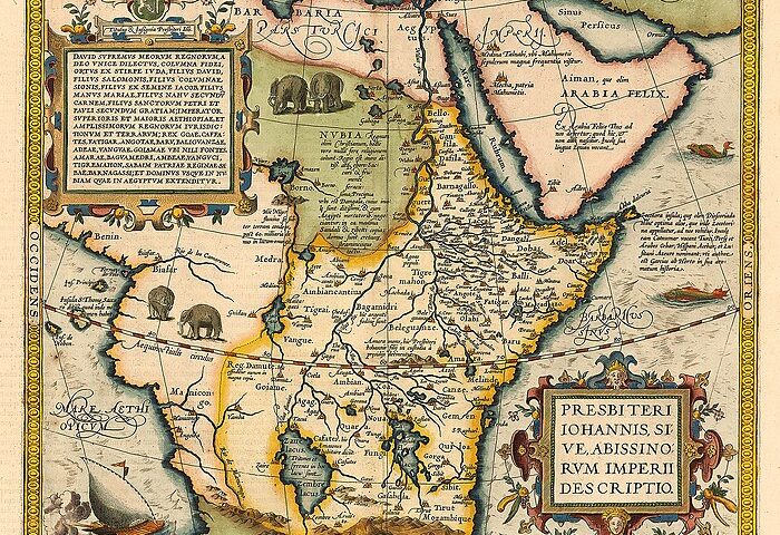 Abraham Ortelius 《プレスター・ジョンの王国》1573年
