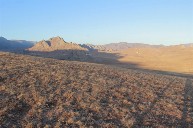 モンゴルのステップ地帯。秋ごろに撮影。