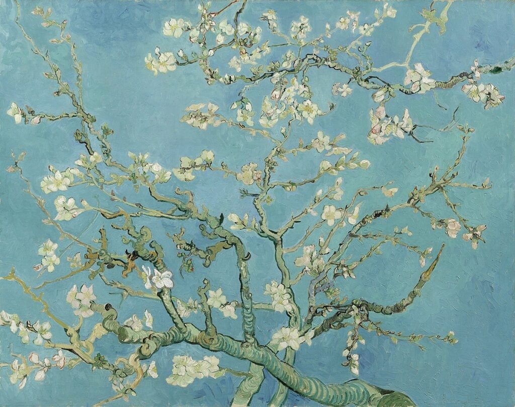 ゴッホ『花咲くアーモンドの木の枝』 1890年、ゴッホ美術館（アムステルダム）所蔵