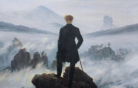 カスパー・ダーヴィト・フリードリヒ《雲海上の旅人》1817年頃、ハンブルク美術館